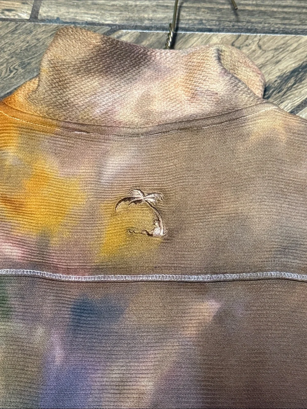 Men's Tie-Dye Half-Zip Sweater - Multi Brown